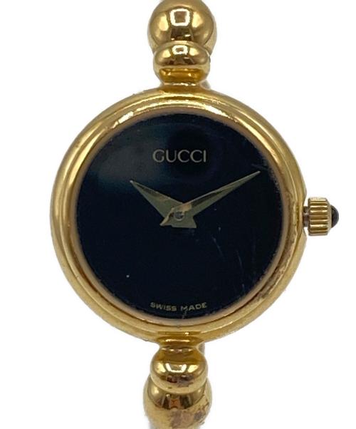 GUCCI（グッチ）GUCCI (グッチ) GUCCI バングルウォッチ ブラックの古着・服飾アイテム