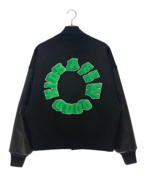A FEW GOOD KIDS（アフューグッドキッズ）A FEW GOOD KIDS (アフューグッドキッズ) A FEW GOOD KIDS サークルロゴ スタジャン ブラック×グリーン サイズ:Sの古着・服飾アイテム