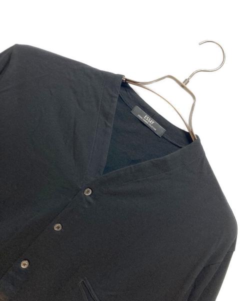 Essay（エッセイ）Essay (エッセイ) 薄手カーディガン ブラック サイズ:Mの古着・服飾アイテム