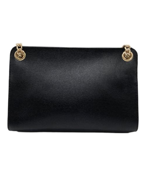 FURLA（フルラ）FURLA (フルラ) FURLA（フルラ）チェーンショルダーバッグ ブラック×ゴールドの古着・服飾アイテム