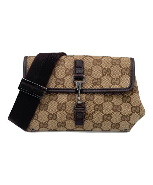 GUCCI（グッチ）GUCCI (グッチ) GUCCI GG ウエストバッグ ブラウンの古着・服飾アイテム