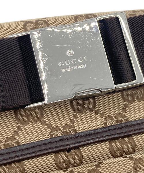 GUCCI（グッチ）GUCCI (グッチ) GUCCI GG ウエストバッグ ブラウンの古着・服飾アイテム