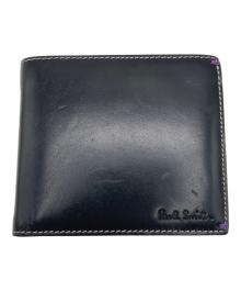 PAUL SMITH（ポールスミス）の古着「2つ折り財布」｜ブラック×パープル