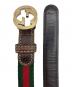GUCCI (グッチ) GUCCI インターロッキングG レザーベルト ブラウン×グリーン×レッド：12000円