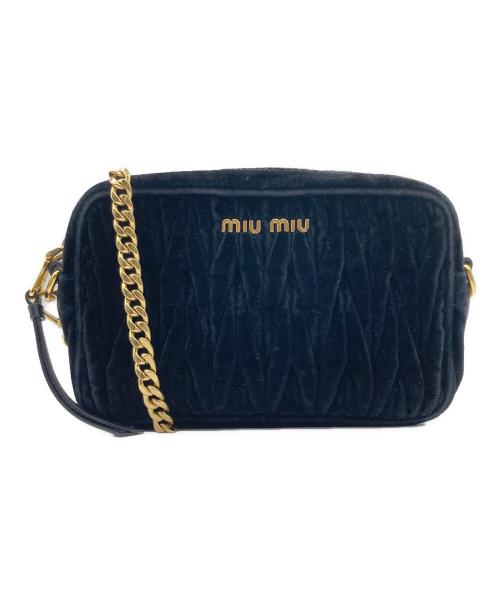 MIU MIU（ミュウミュウ）MIU MIU (ミュウミュウ) MIUMIU マテラッセ ベルベット ショルダーバッグの古着・服飾アイテム