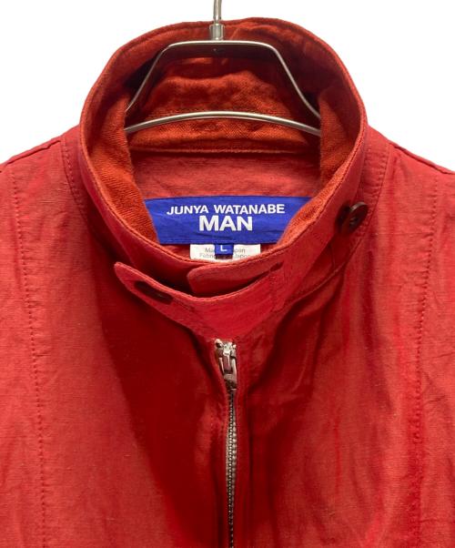 JUNYA WATANABE MAN（ジュンヤワタナベマン）JUNYA WATANABE MAN (ジュンヤワタナベマン) バスキアコットンリネンジャケット レッド サイズ:Lの古着・服飾アイテム