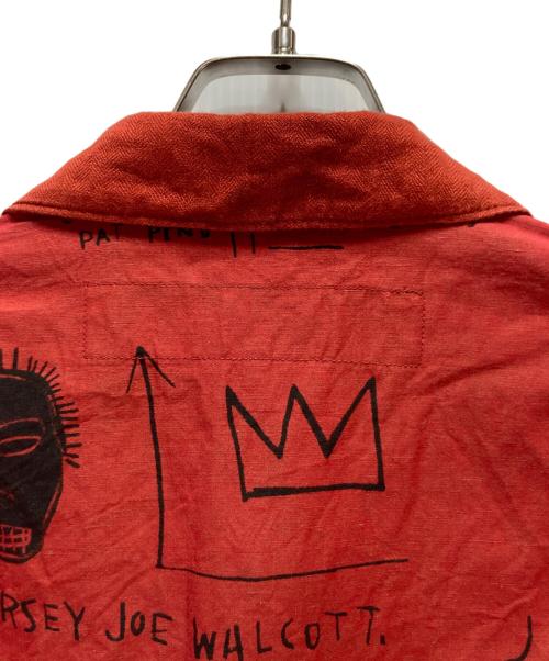 JUNYA WATANABE MAN（ジュンヤワタナベマン）JUNYA WATANABE MAN (ジュンヤワタナベマン) バスキアコットンリネンジャケット レッド サイズ:Lの古着・服飾アイテム