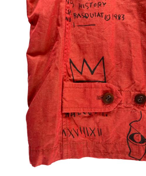 JUNYA WATANABE MAN（ジュンヤワタナベマン）JUNYA WATANABE MAN (ジュンヤワタナベマン) バスキアコットンリネンジャケット レッド サイズ:Lの古着・服飾アイテム