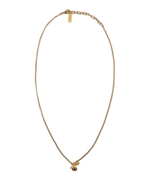 Saint Laurent Paris（サンローランパリ）Saint Laurent Paris (サンローランパリ) YSL ロゴツイストペンダントネックレス ゴールドの古着・服飾アイテム
