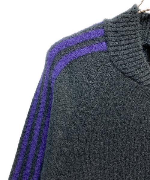 adidas（アディダス）adidas (アディダス) adidas SST トラックトップ ニット グレー×パープル サイズ:Mの古着・服飾アイテム