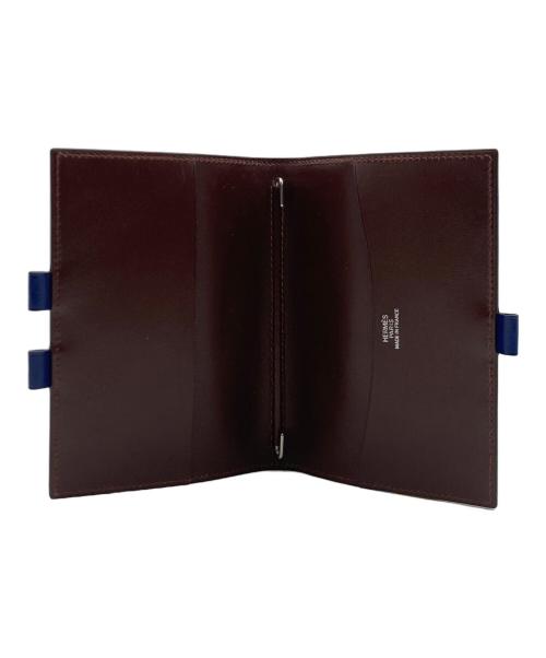 HERMES（エルメス）HERMES (エルメス) HERMES（エルメス）アジェンダカバーGM ネイビー×ブラウンの古着・服飾アイテム