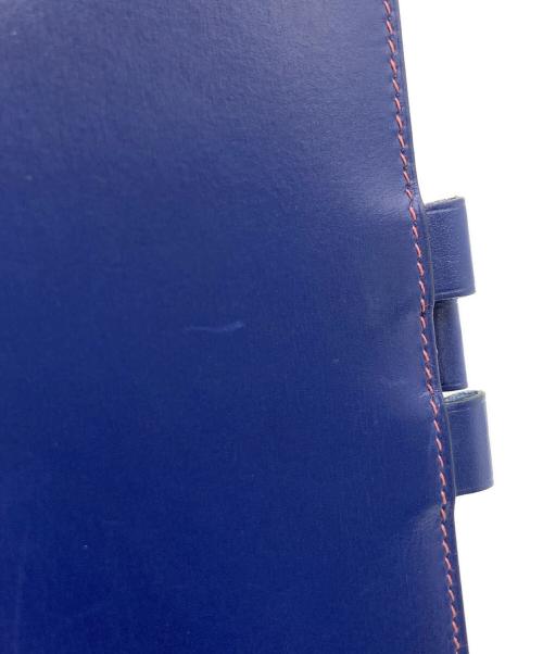 HERMES（エルメス）HERMES (エルメス) HERMES（エルメス）アジェンダカバーGM ネイビー×ブラウンの古着・服飾アイテム