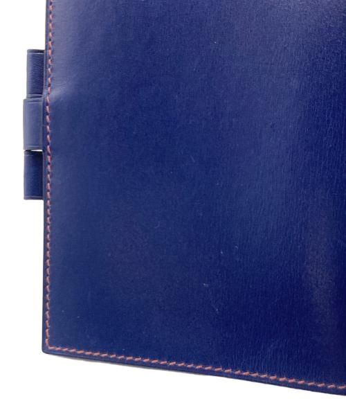 HERMES（エルメス）HERMES (エルメス) HERMES（エルメス）アジェンダカバーGM ネイビー×ブラウンの古着・服飾アイテム