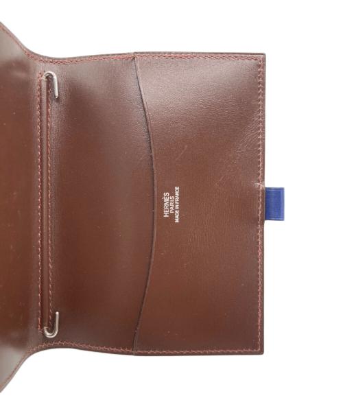 HERMES（エルメス）HERMES (エルメス) HERMES（エルメス）アジェンダカバーGM ネイビー×ブラウンの古着・服飾アイテム