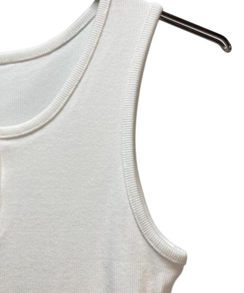 eimy istoire（エイミーイストワール）eimy istoire (エイミーイストワール) カットドッキングフリルチュールワンピース ブラック×ホワイト サイズ:Mの古着・服飾アイテム