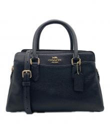 COACH（コーチ）の古着「COACH（コーチ）2WAYショルダーバッグ」｜ブラック×ワインレッド