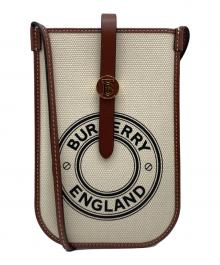 BURBERRY（バーバリー）の古着「BURBERRY スマホショルダーバッグ」｜ベージュ×ブラウン