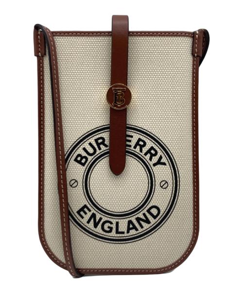 BURBERRY（バーバリー）BURBERRY (バーバリー) BURBERRY スマホショルダーバッグ ベージュ×ブラウンの古着・服飾アイテム
