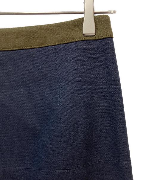 MARNI（マルニ）MARNI (マルニ) MARNI アシンメトリースカート オリーブ×ネイビー サイズ:38の古着・服飾アイテム