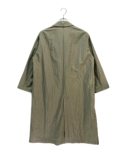 heliopole（エリオポール）heliopole (エリオポール) SHINY SHEER LIGHT COAT オリーブ サイズ:36の古着・服飾アイテム