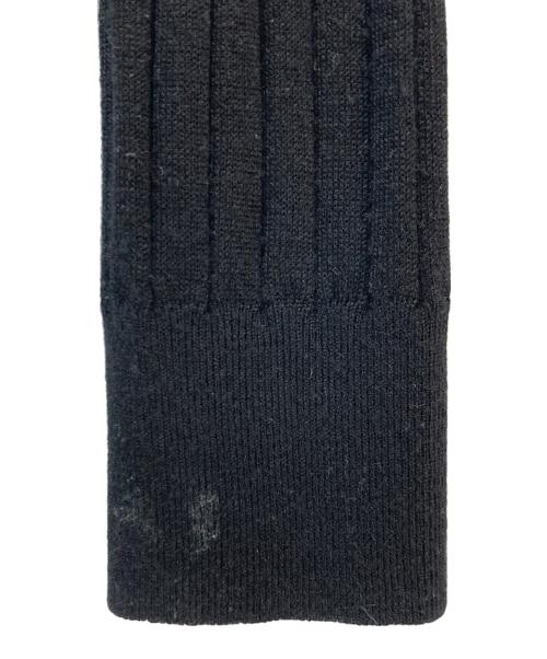 SLOANE（スローン）SLOANE (スローン) 18Gワイドリブエクストラファインメリノウール×シルク Vネックカーディガン ブラック サイズ:1の古着・服飾アイテム