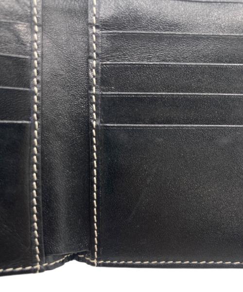 FENDI（フェンディ）FENDI (フェンディ) FENDI ズッカ柄 2つ折り財布 ネイビー×グレーの古着・服飾アイテム