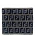 FENDI（フェンディ）の古着「FENDI ズッカ柄 2つ折り財布」｜ネイビー×グレー