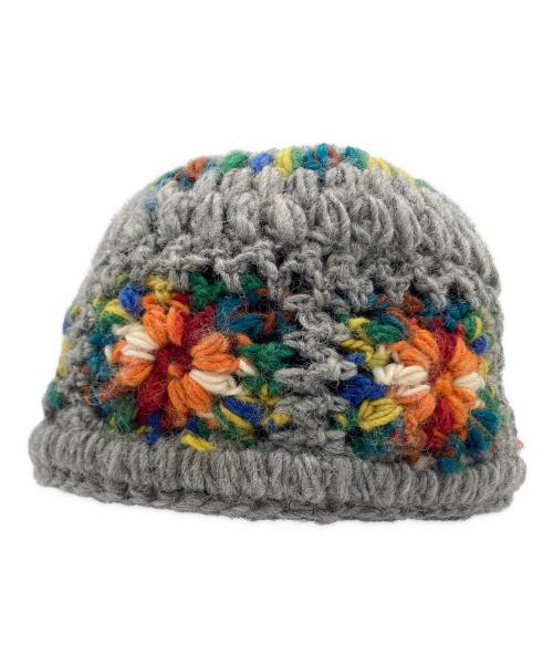 SUPREME（シュプリーム）SUPREME (シュプリーム) SUPREME（シュプリーム）Crochet Beanie  グレー×マルチカラーの古着・服飾アイテム