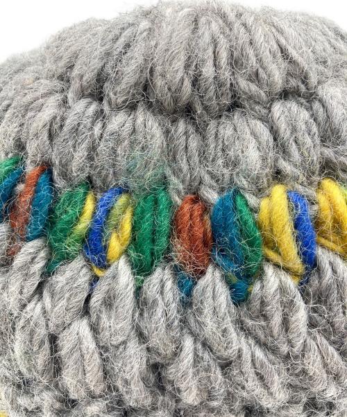 SUPREME（シュプリーム）SUPREME (シュプリーム) SUPREME（シュプリーム）Crochet Beanie  グレー×マルチカラーの古着・服飾アイテム