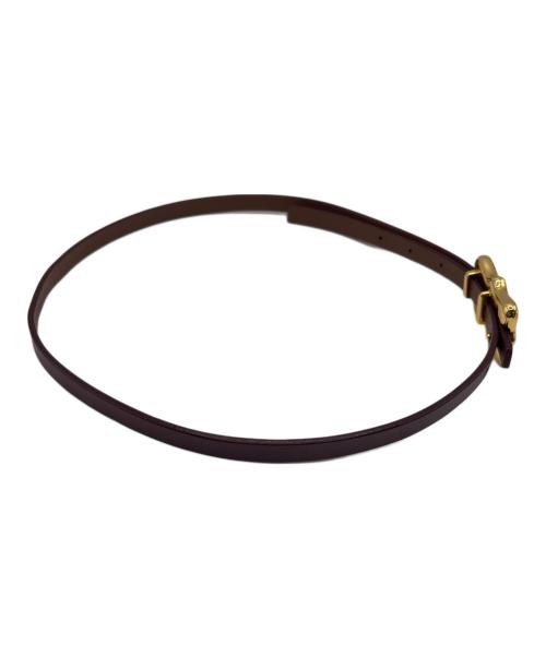 IENA（イエナ）IENA (イエナ) A VACATION (ア ヴァケーション) IENA A vacation レザーベルト ブラウン×ゴールドの古着・服飾アイテム