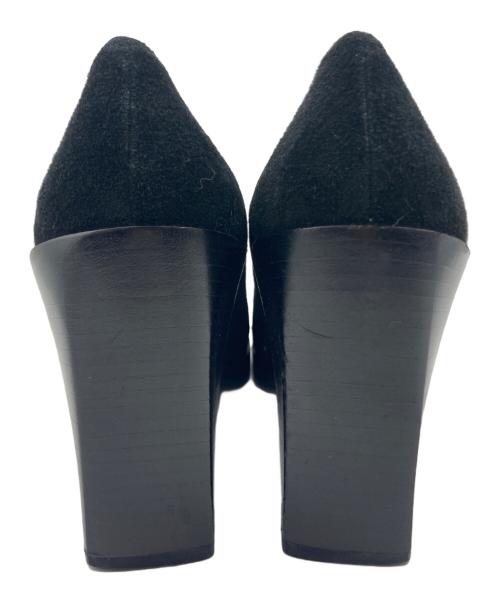 GUCCI（グッチ）GUCCI (グッチ) GUCCI スクエアトゥ ヒールパンプス ブラック サイズ:37 1/2の古着・服飾アイテム