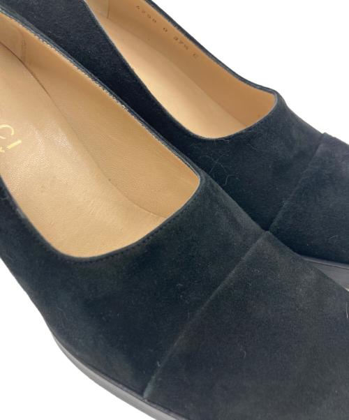 GUCCI（グッチ）GUCCI (グッチ) GUCCI スクエアトゥ ヒールパンプス ブラック サイズ:37 1/2の古着・服飾アイテム