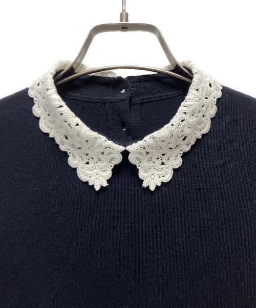 23区（ニジュウサンク）23区 (ニジュウサンク) 23区(ニジュウサンク) エンブロイダリー フラワーレースコンビニット ブラック サイズ:32の古着・服飾アイテム