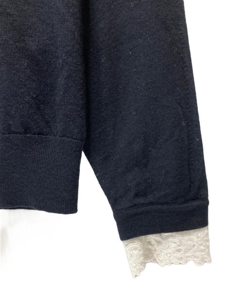 23区（ニジュウサンク）23区 (ニジュウサンク) 23区(ニジュウサンク) エンブロイダリー フラワーレースコンビニット ブラック サイズ:32の古着・服飾アイテム