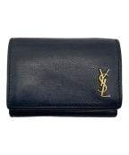 Saint Laurent Parisサンローランパリ）の古着「3つ折り財布」｜ブラック