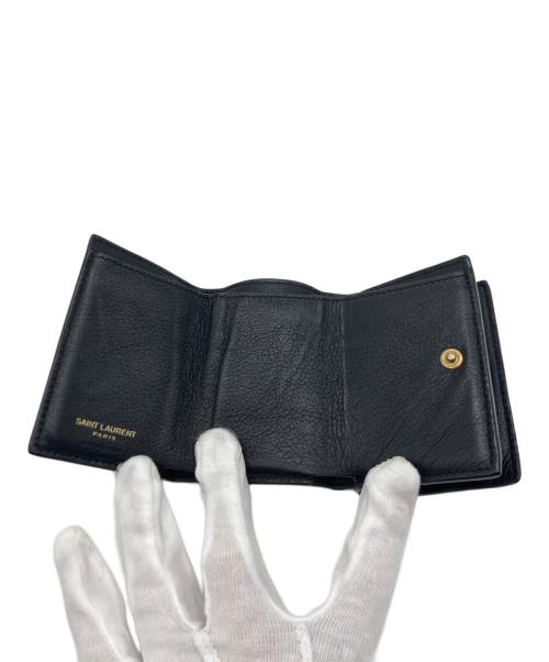 Saint Laurent Paris（サンローランパリ）Saint Laurent Paris (サンローランパリ) 3つ折り財布 ブラックの古着・服飾アイテム