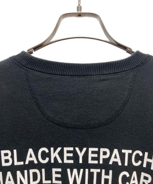 THE BLACK EYE PATCH（ブラックアイパッチ）THE BLACK EYE PATCH (ブラックアイパッチ) THE BLACK EYE PATCH「取扱注意」刺繍スウェット ブラック サイズ:Lの古着・服飾アイテム