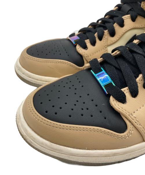 NIKE（ナイキ）NIKE (ナイキ) NIKE AIR JORDAN 1 HIGH ブラック×ベージュ サイズ:US 5.5の古着・服飾アイテム