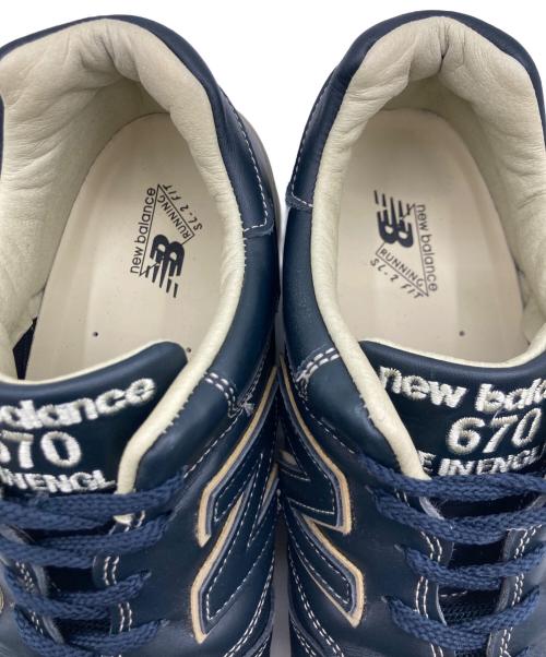 NEW BALANCE（ニューバランス）NEW BALANCE (ニューバランス) NEW BALANCE M670NVY レザースニーカー ネイビー サイズ:USA 10 1/2の古着・服飾アイテム