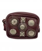 TOGA PULLAトーガ プルラ）の古着「レザーポーチ」｜ワインレッド