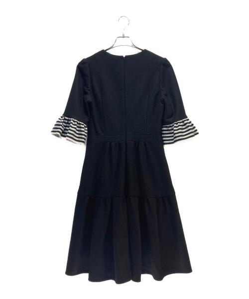 BORDERS at BALCONY（ボーダーズアットバルコニー）BORDERS at BALCONY (ボーダーズアットバルコニー) BORDERS at BALCONY ウールジャージドレス ブラック サイズ:38の古着・服飾アイテム