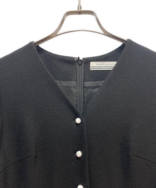 BORDERS at BALCONY（ボーダーズアットバルコニー）BORDERS at BALCONY (ボーダーズアットバルコニー) BORDERS at BALCONY ウールジャージドレス ブラック サイズ:38の古着・服飾アイテム