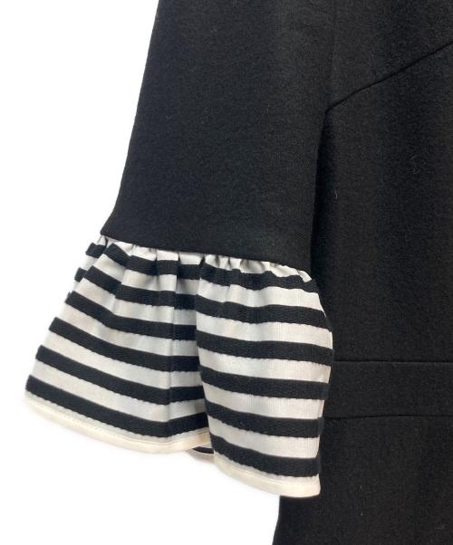 BORDERS at BALCONY（ボーダーズアットバルコニー）BORDERS at BALCONY (ボーダーズアットバルコニー) BORDERS at BALCONY ウールジャージドレス ブラック サイズ:38の古着・服飾アイテム