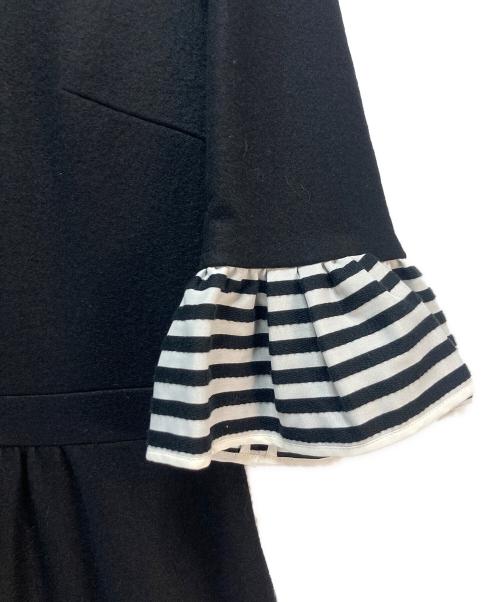 BORDERS at BALCONY（ボーダーズアットバルコニー）BORDERS at BALCONY (ボーダーズアットバルコニー) BORDERS at BALCONY ウールジャージドレス ブラック サイズ:38の古着・服飾アイテム