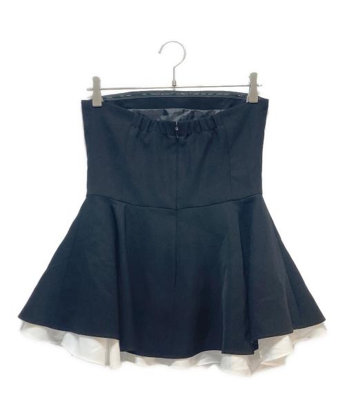 BORDERS at BALCONY（ボーダーズアットバルコニー）BORDERS at BALCONY (ボーダーズアットバルコニー) BORDERS at BALCONY ペプラムベアトップ ブラック サイズ:38の古着・服飾アイテム