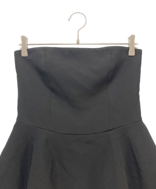 BORDERS at BALCONY（ボーダーズアットバルコニー）BORDERS at BALCONY (ボーダーズアットバルコニー) BORDERS at BALCONY ペプラムベアトップ ブラック サイズ:38の古着・服飾アイテム