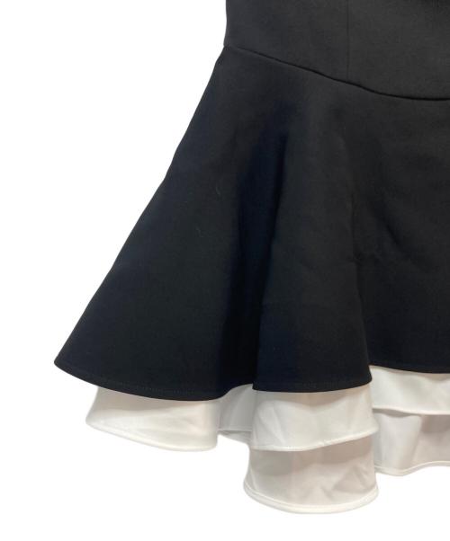 BORDERS at BALCONY（ボーダーズアットバルコニー）BORDERS at BALCONY (ボーダーズアットバルコニー) BORDERS at BALCONY ペプラムベアトップ ブラック サイズ:38の古着・服飾アイテム