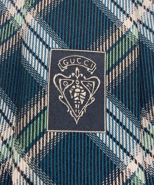 GUCCI（グッチ）GUCCI (グッチ) ネクタイ ネイビー×グリーン サイズ:なしの古着・服飾アイテム