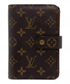 LOUIS VUITTONルイ ヴィトン）の古着「ポルトパピエジップ モノグラム」｜ブラウン