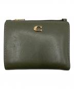 COACHコーチ）の古着「COACH 2つ折り財布」｜オリーブ